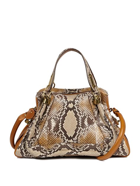 chloe paraty python replica|Chloé Paraty Handbag 377790 .